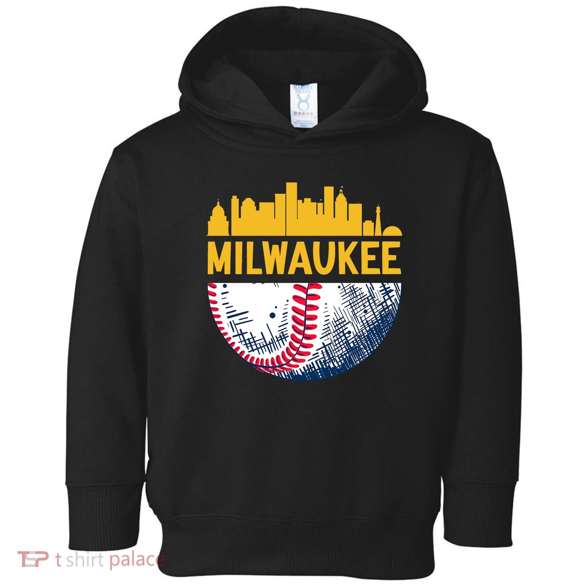 Milwaukee Baseball Lover Baseball Player Retro Sporty Toddler Hoodie