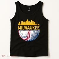 Milwaukee Baseball Lover Baseball Player Retro Sporty Tank Top thumb 2