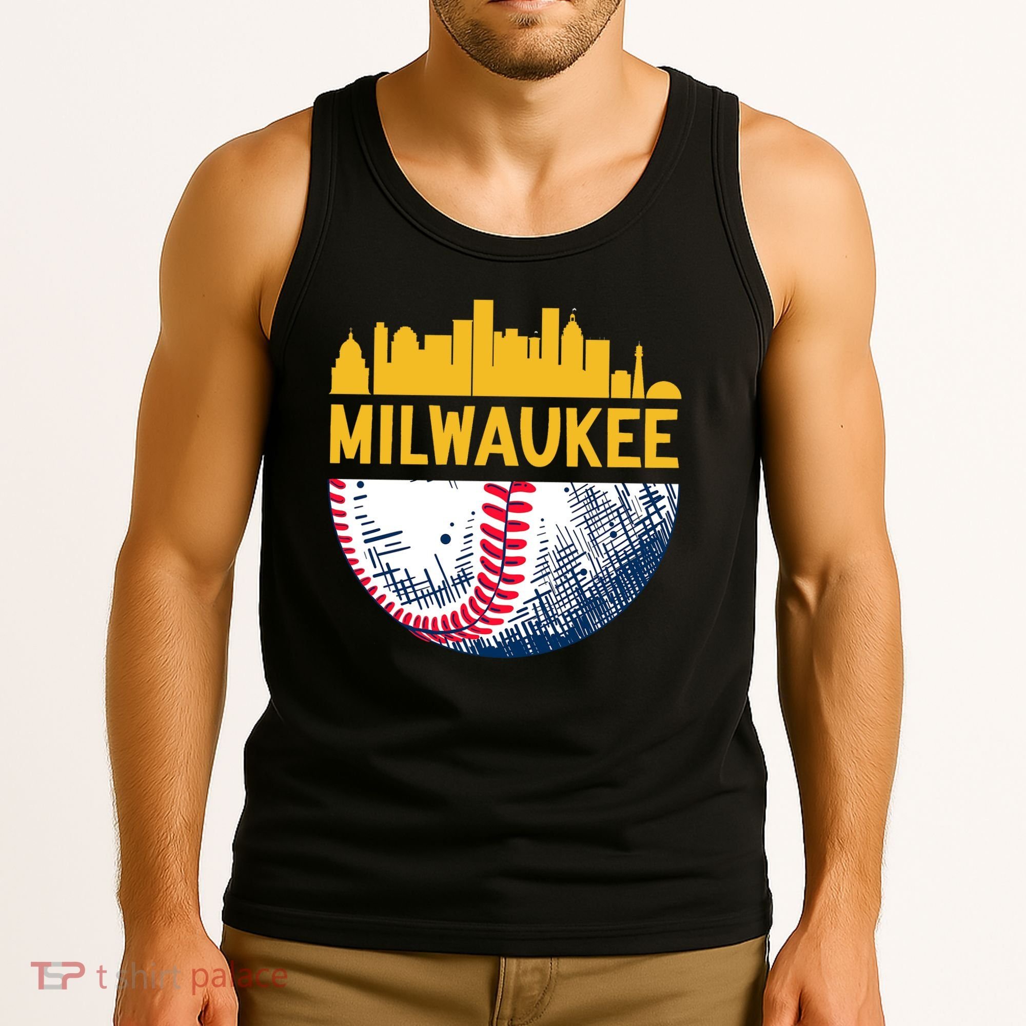 Milwaukee Baseball Lover Baseball Player Retro Sporty Tank Top