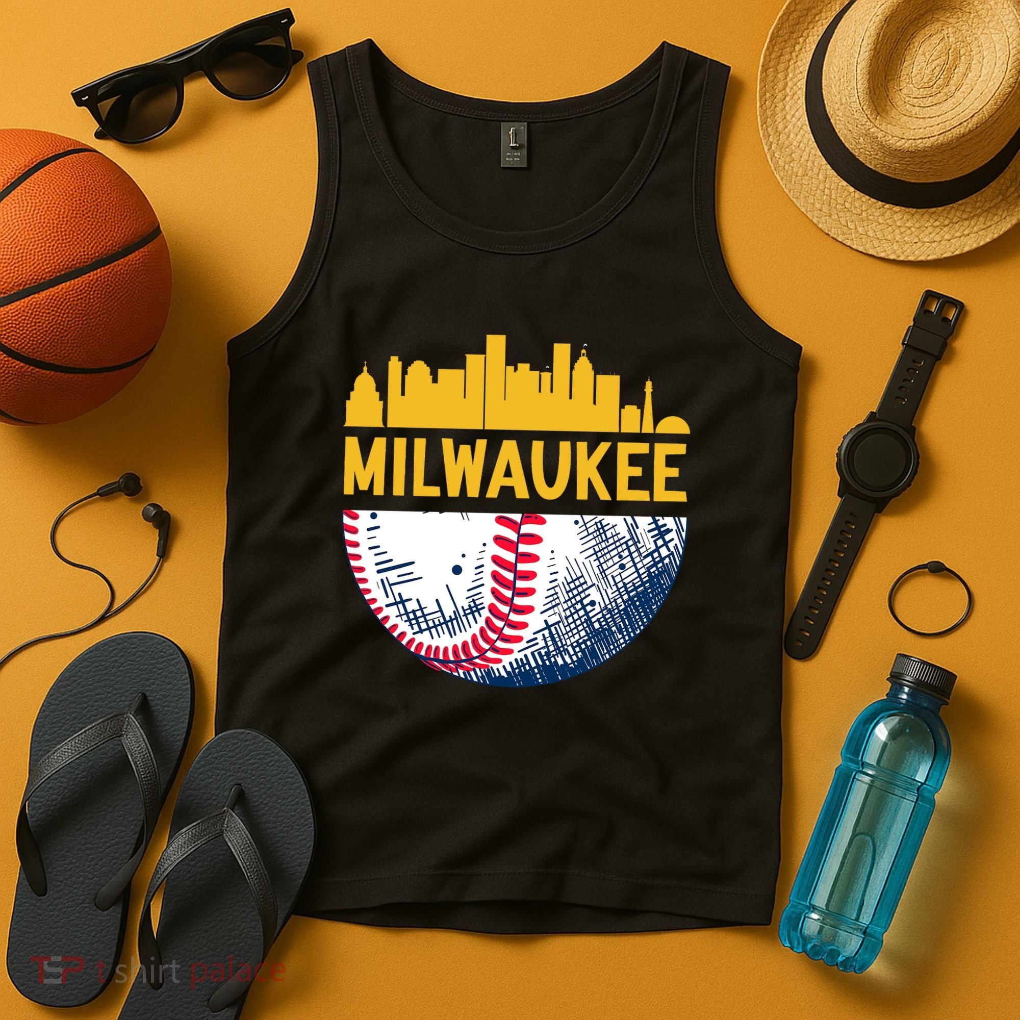 Milwaukee Baseball Lover Baseball Player Retro Sporty Tank Top