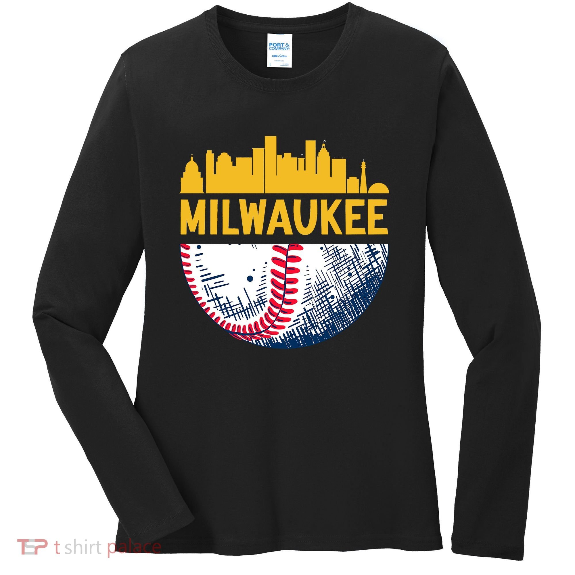 Milwaukee Baseball Lover Baseball Player Retro Sporty Women's Long Sleeve Shirt