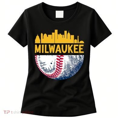 Milwaukee Baseball Lover Baseball Player Retro Sporty Women's T-Shirt