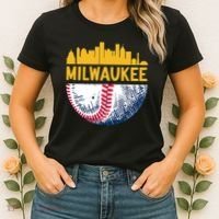 Milwaukee Baseball Lover Baseball Player Retro Sporty Women's T-Shirt thumb 2
