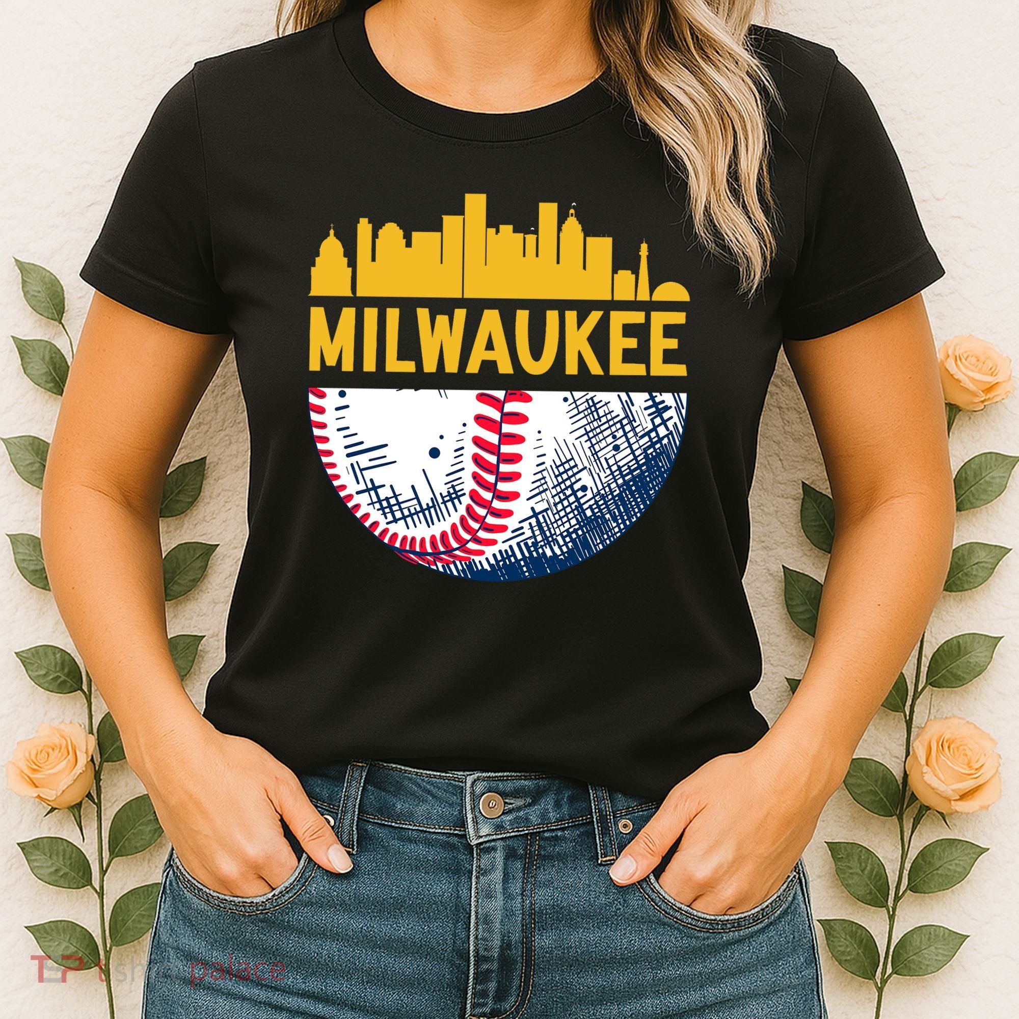 Milwaukee Baseball Lover Baseball Player Retro Sporty Women's T-Shirt