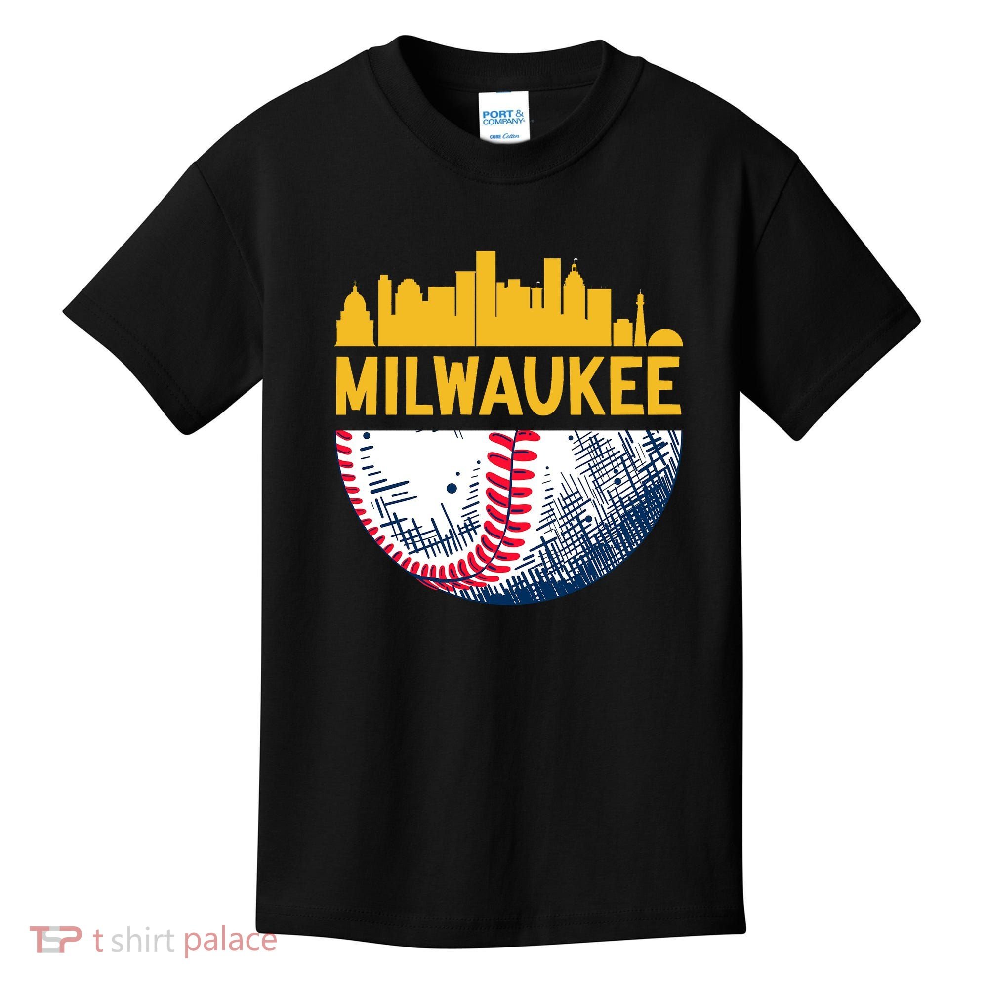 Milwaukee Baseball Lover Baseball Player Retro Sporty Kids T-Shirt