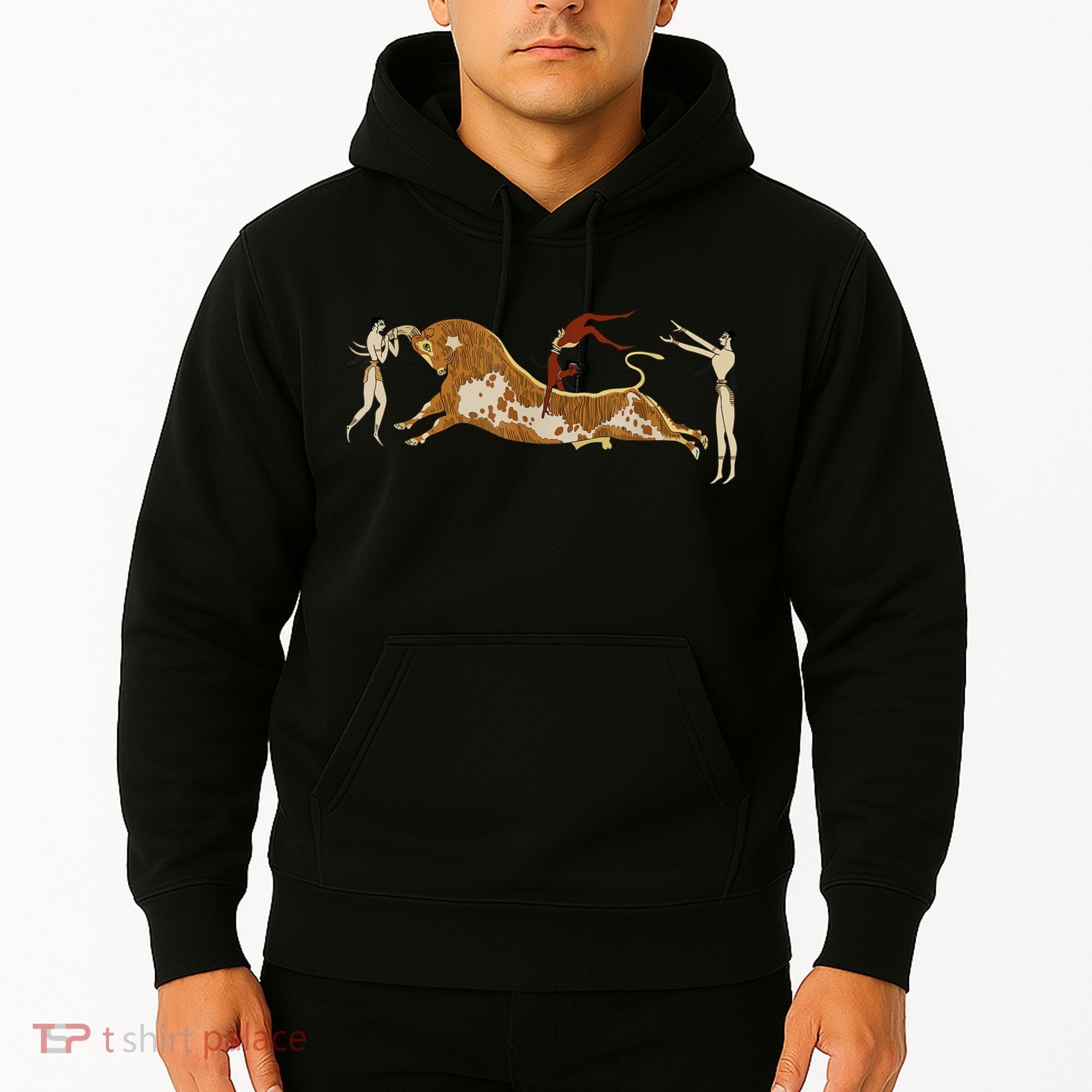Minoan Bull Leaping Hoodie