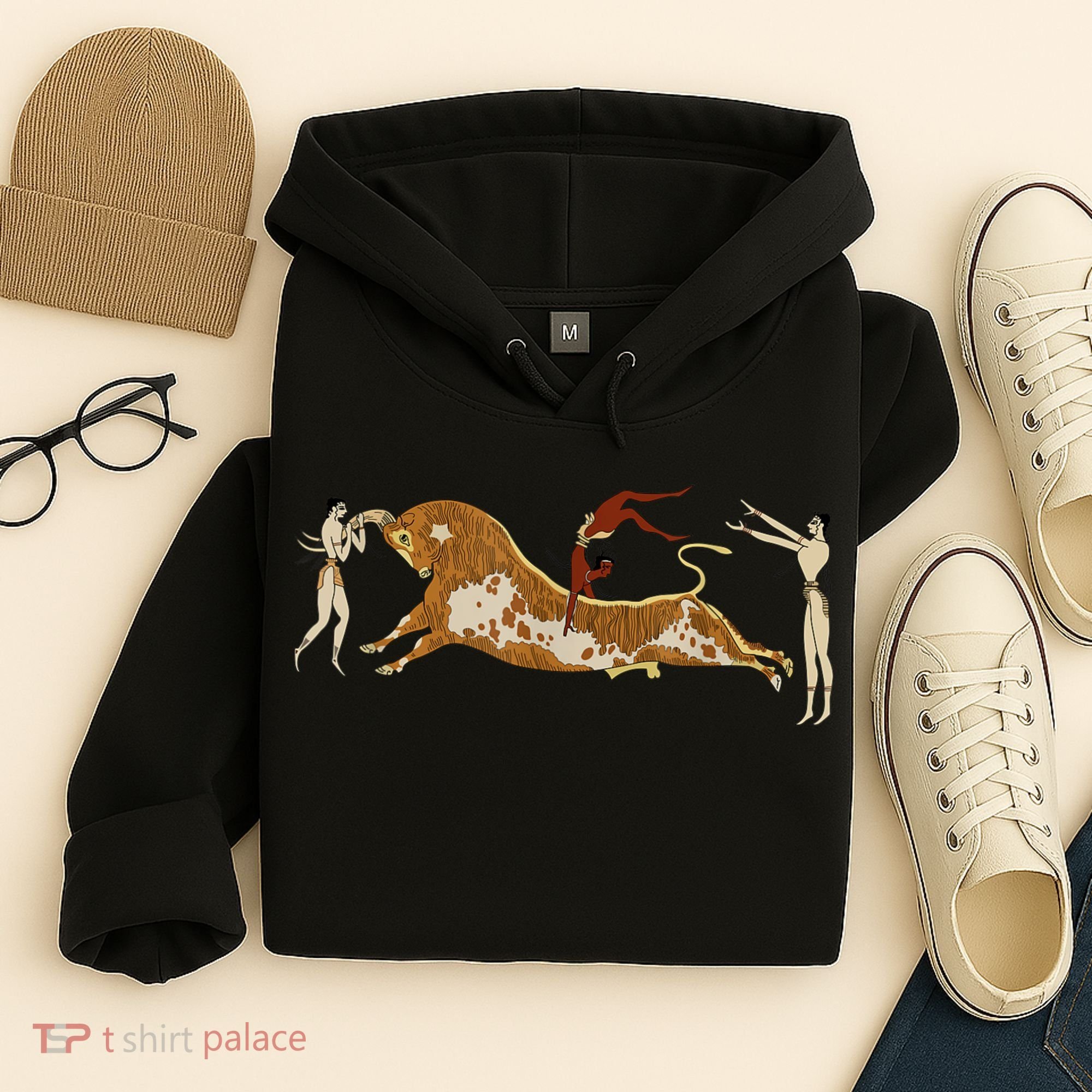 Minoan Bull Leaping Hoodie
