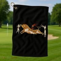 Minoan Bull Leaping Golf Towel thumb 1