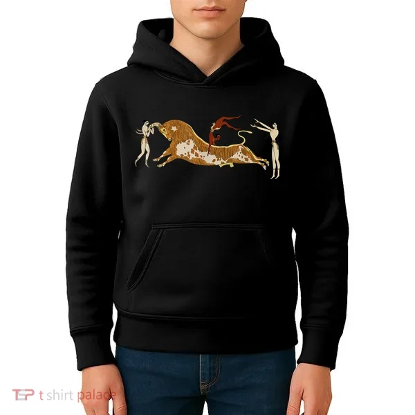 Minoan Bull Leaping Kids Hoodie