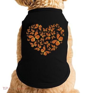 Monarch Butterfly Love Heart Doggie Tank
