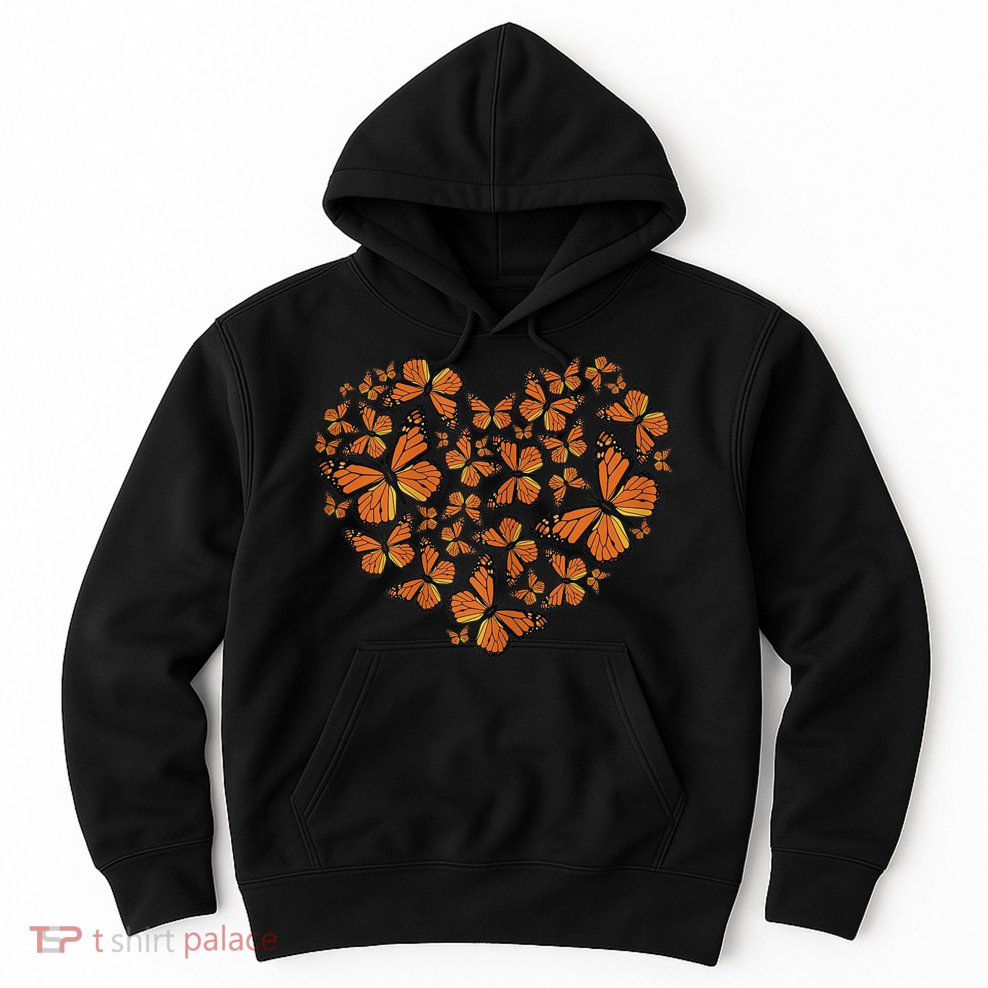 Monarch Butterfly Love Heart Hoodie