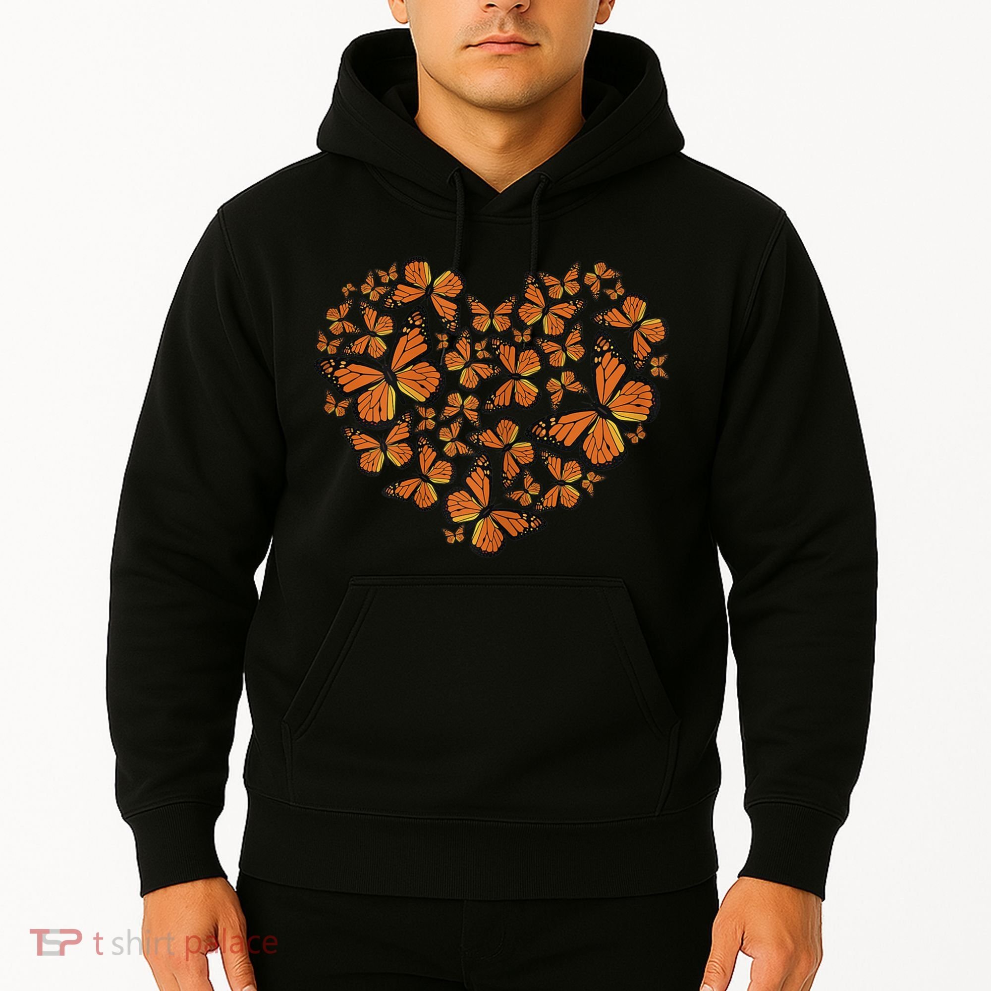 Monarch Butterfly Love Heart Hoodie
