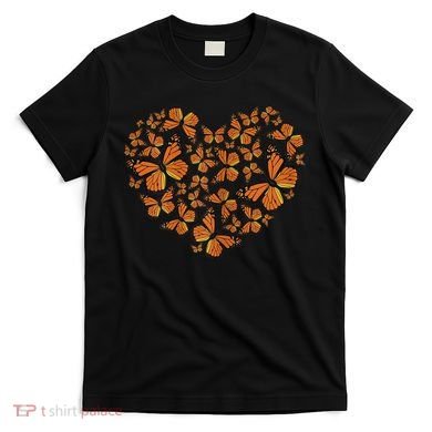Monarch Butterfly Love Heart T-Shirt