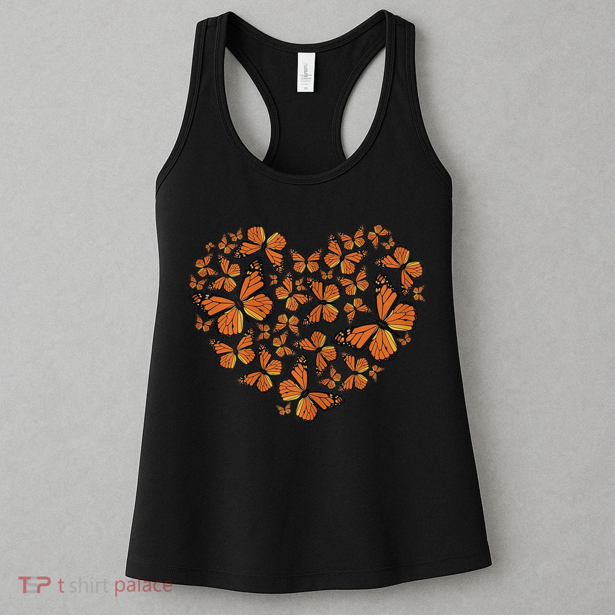 Monarch Butterfly Love Heart Women's Tank Top