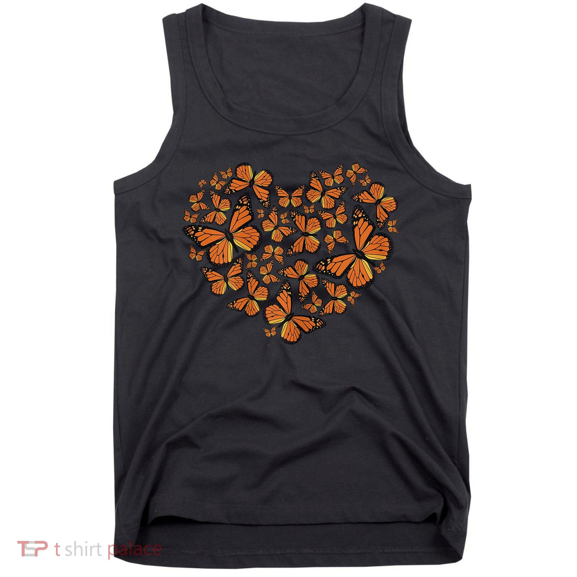 Monarch Butterfly Love Heart Tank Top