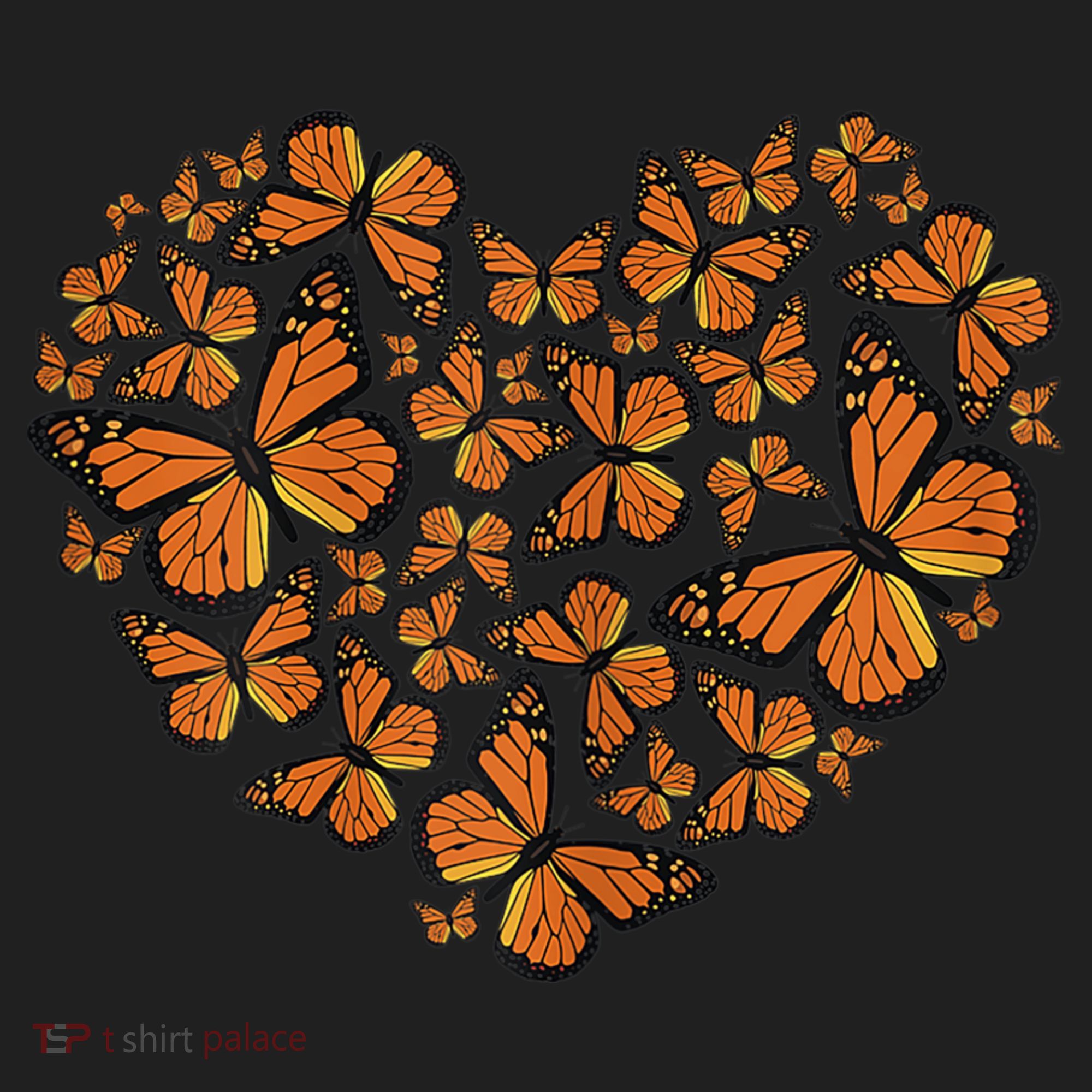 Monarch Butterfly Love Heart Golf Towel