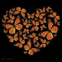 Monarch Butterfly Love Heart Kids Hoodie thumb 5