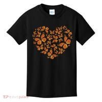 Monarch Butterfly Love Heart Kids T-Shirt thumb 0