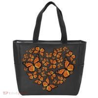 Monarch Butterfly Love Heart Tote Bag thumb 0