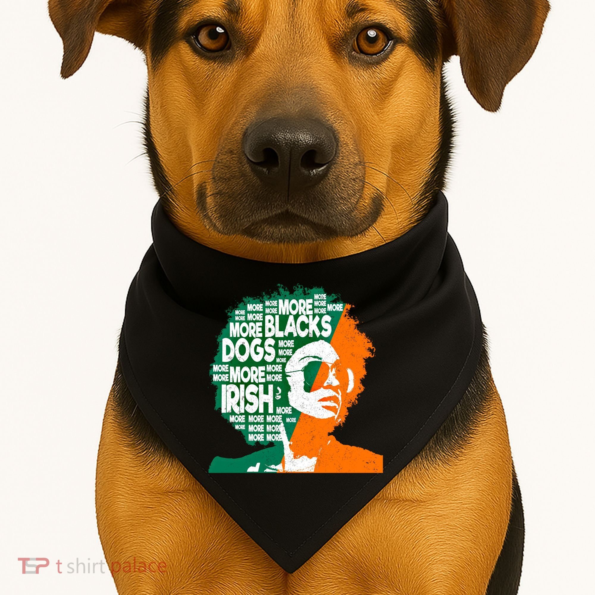 More Blacks More Dogs More Irishcool Giftirish Ireland Flag Gift USA-Made Doggie Bandana