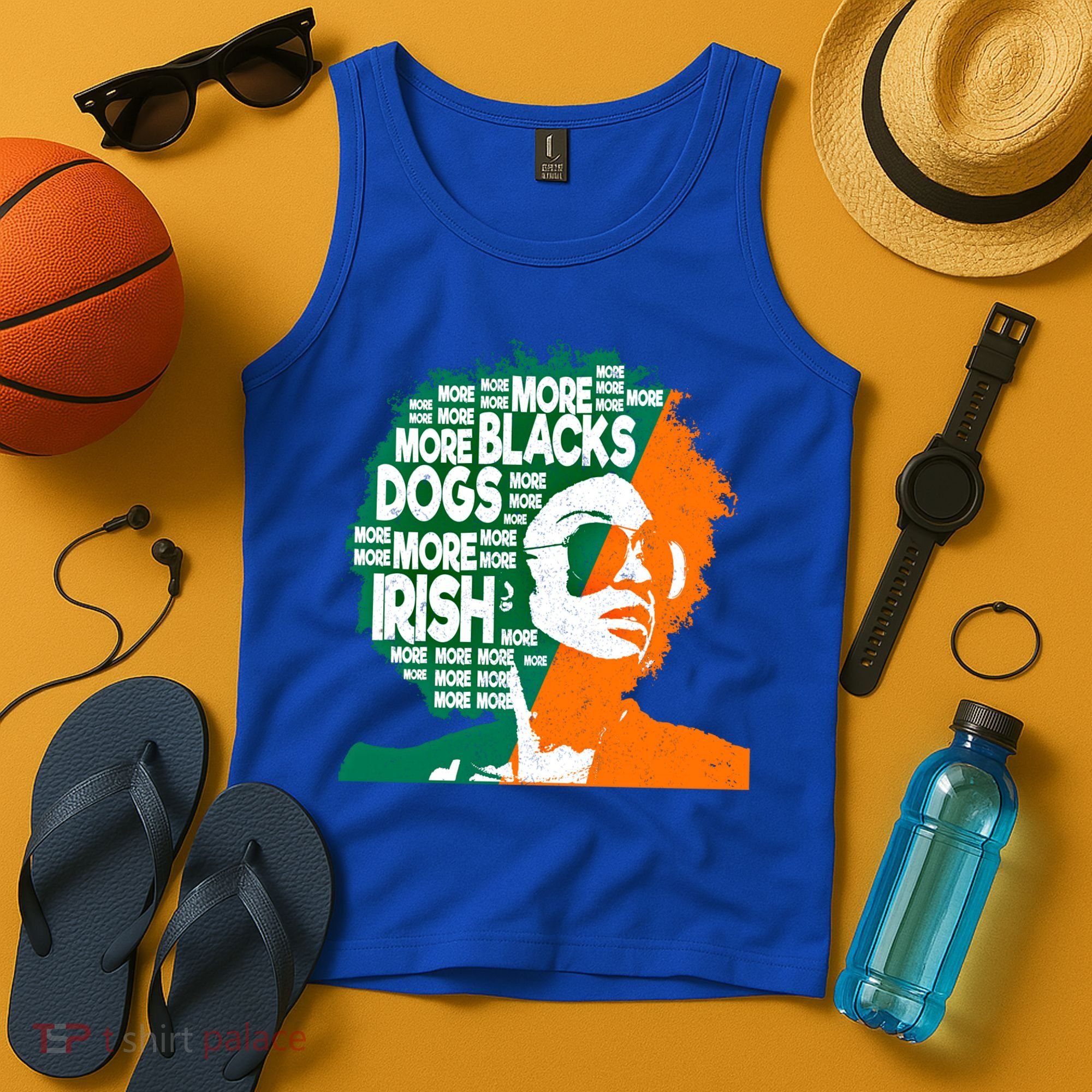 More Blacks More Dogs More Irishcool Giftirish Ireland Flag Gift Tank Top