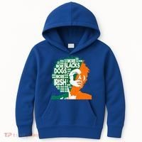More Blacks More Dogs More Irishcool Giftirish Ireland Flag Gift Kids Hoodie thumb 0