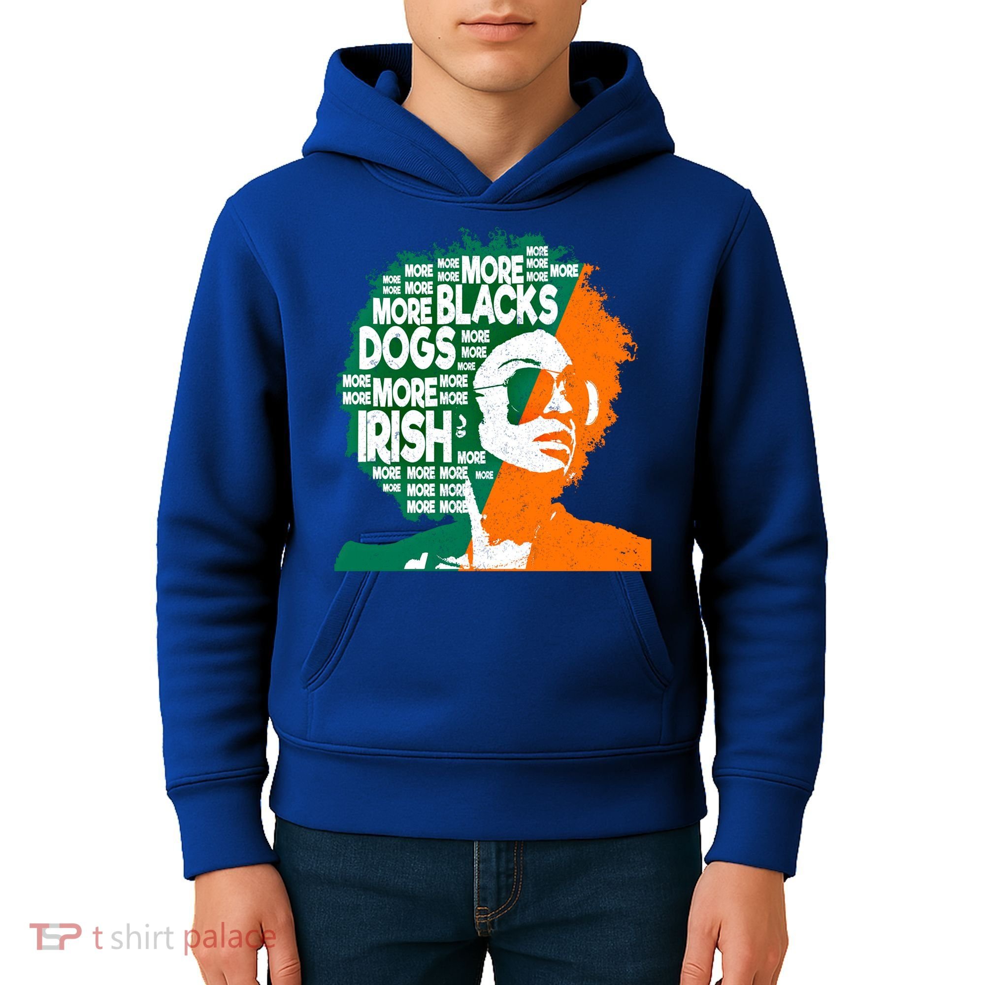 More Blacks More Dogs More Irishcool Giftirish Ireland Flag Gift Kids Hoodie