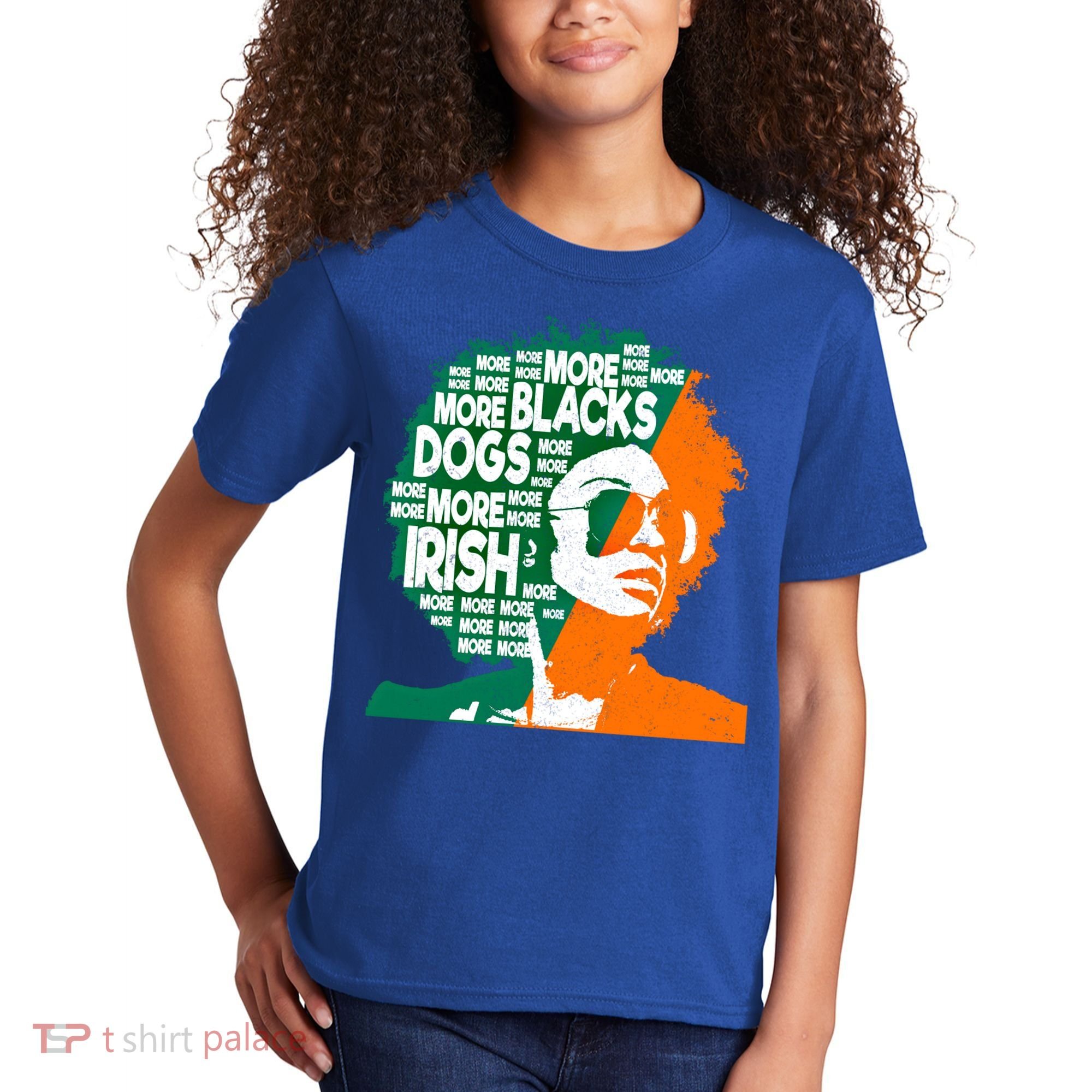More Blacks More Dogs More Irishcool Giftirish Ireland Flag Gift Kids T-Shirt