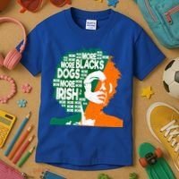 More Blacks More Dogs More Irishcool Giftirish Ireland Flag Gift Kids T-Shirt thumb 3