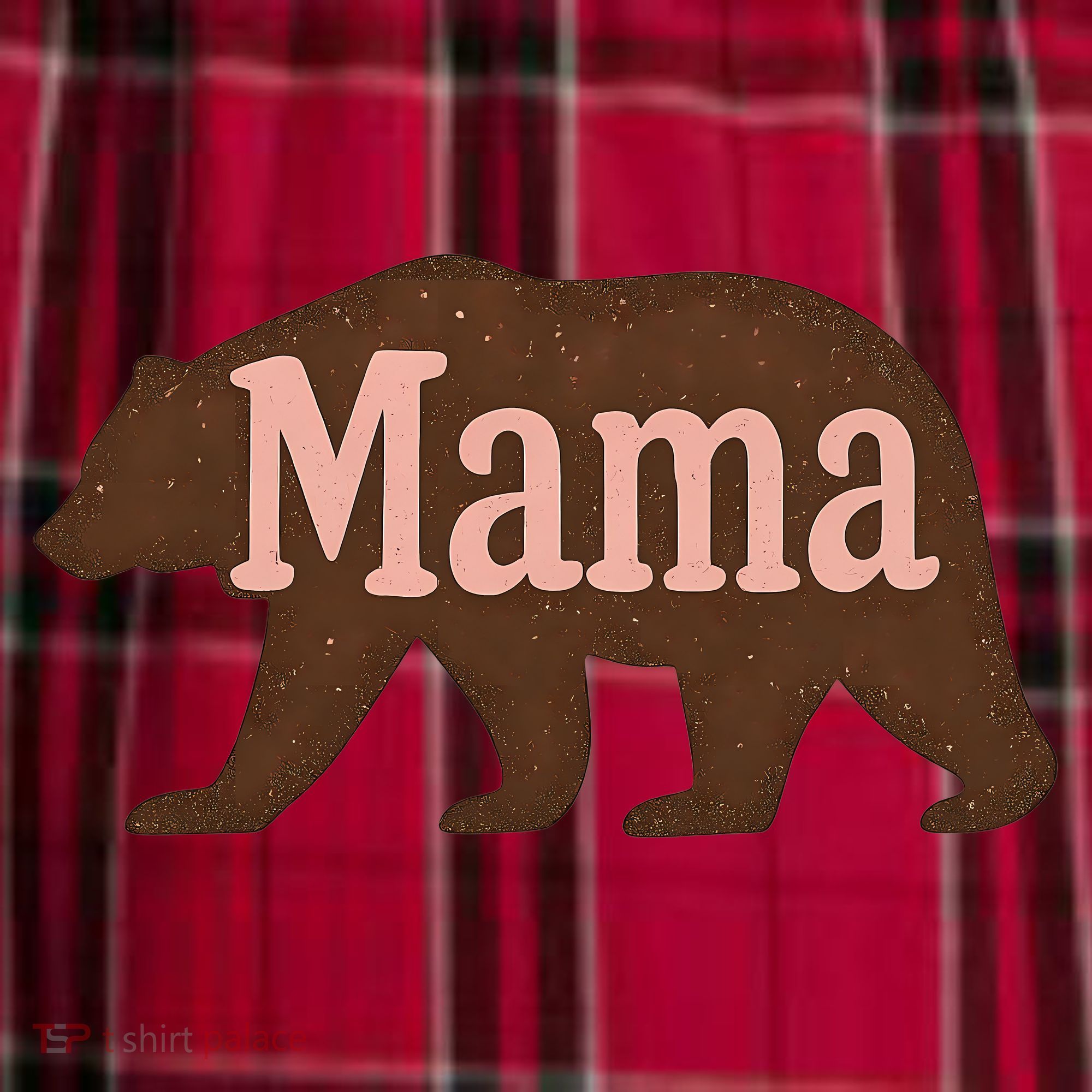 Mama Bear Men's Flannel Plaid Pajama Pants