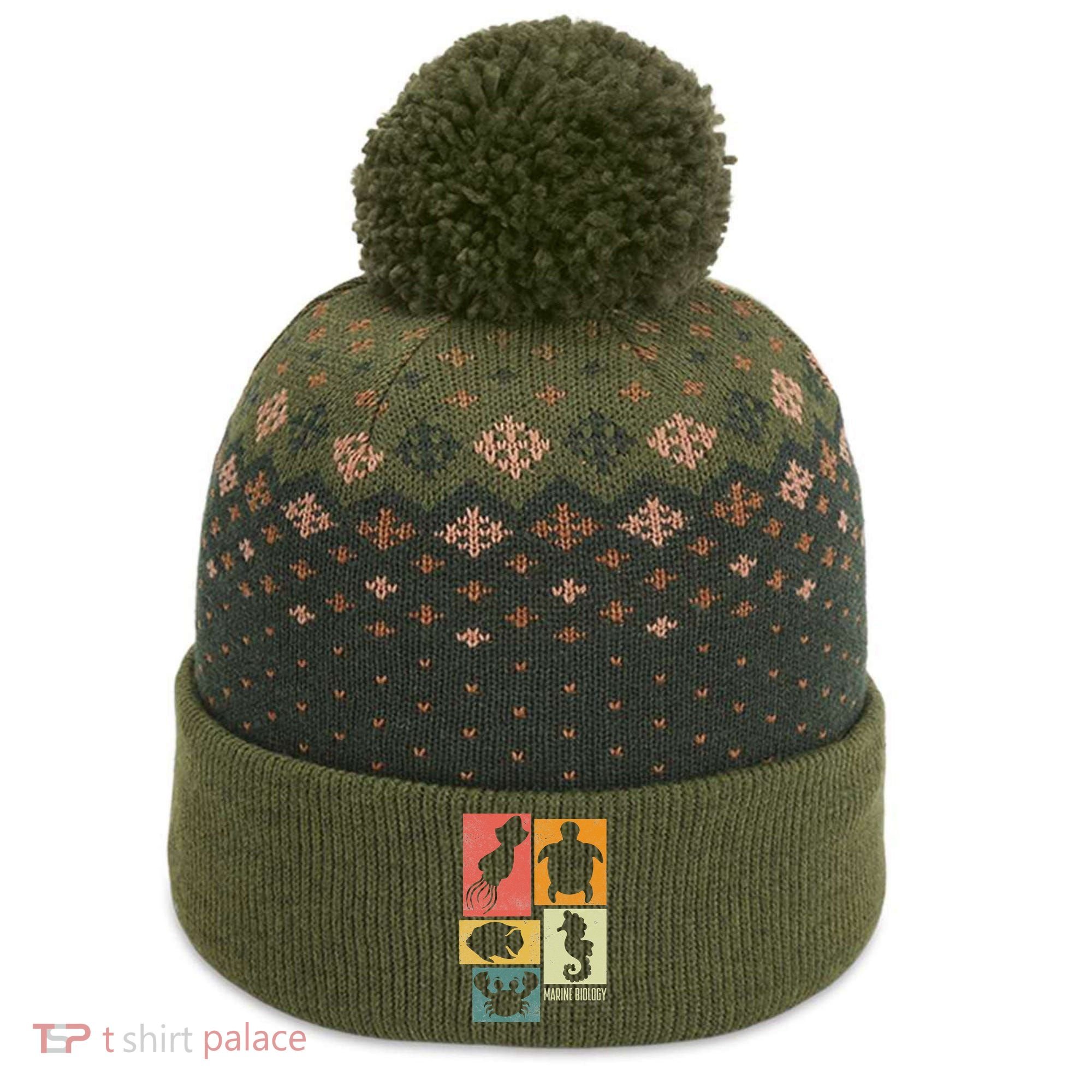 Marine Biology Marine Biologist The Baniff Cuffed Pom Beanie