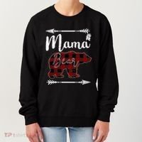 Mama Bear MotherS Day Mom Buffalo Plaid Gift Women's Sweatshirt thumb 0