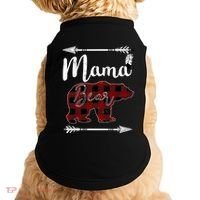 Mama Bear MotherS Day Mom Buffalo Plaid Gift Doggie Tank thumb 0