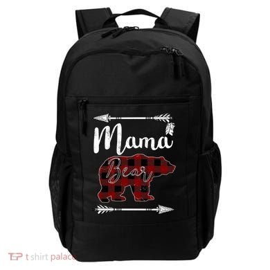 Mama Bear MotherS Day Mom Buffalo Plaid Gift Backpack