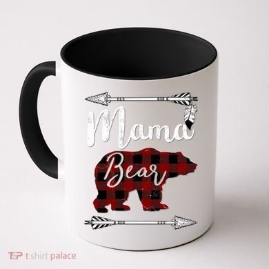 Mama Bear MotherS Day Mom Buffalo Plaid Gift Coffee Mug
