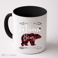 Mama Bear MotherS Day Mom Buffalo Plaid Gift Coffee Mug thumb 0