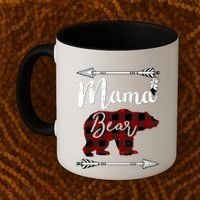 Mama Bear MotherS Day Mom Buffalo Plaid Gift Coffee Mug thumb 2