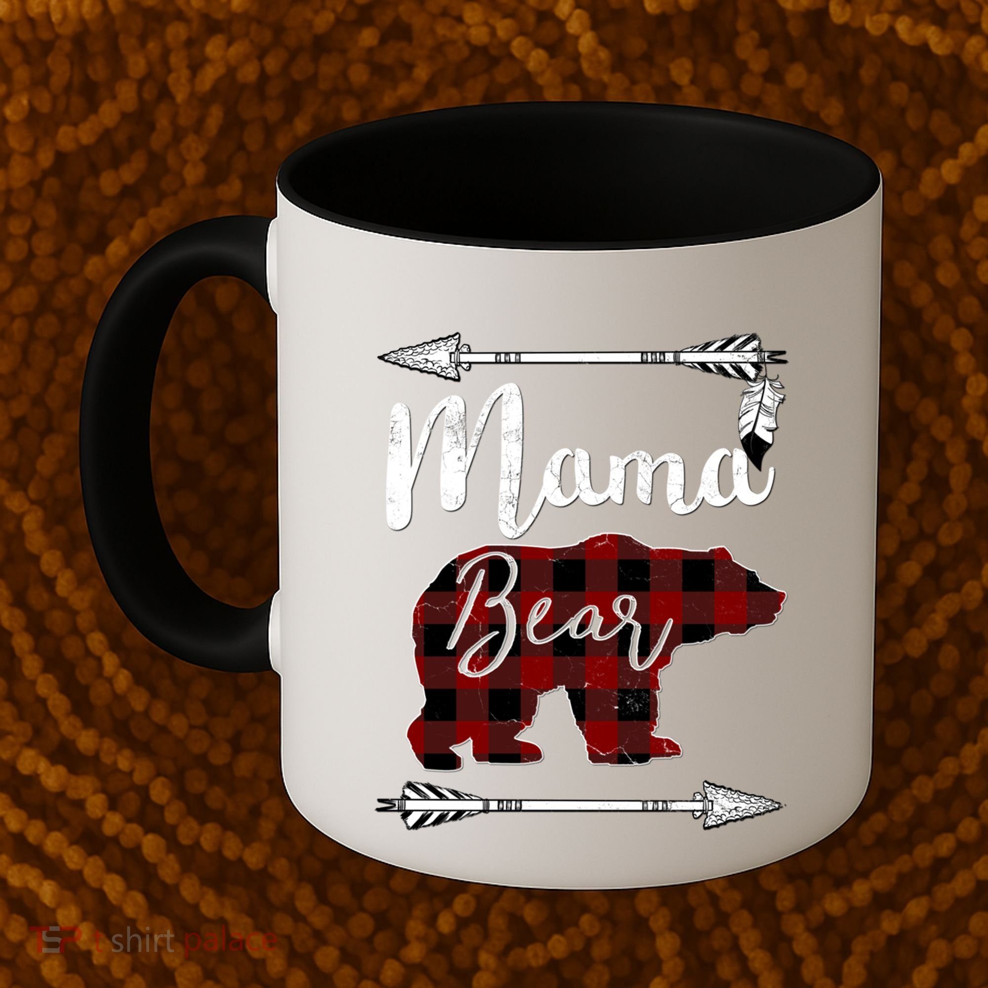 Mama Bear MotherS Day Mom Buffalo Plaid Gift Coffee Mug