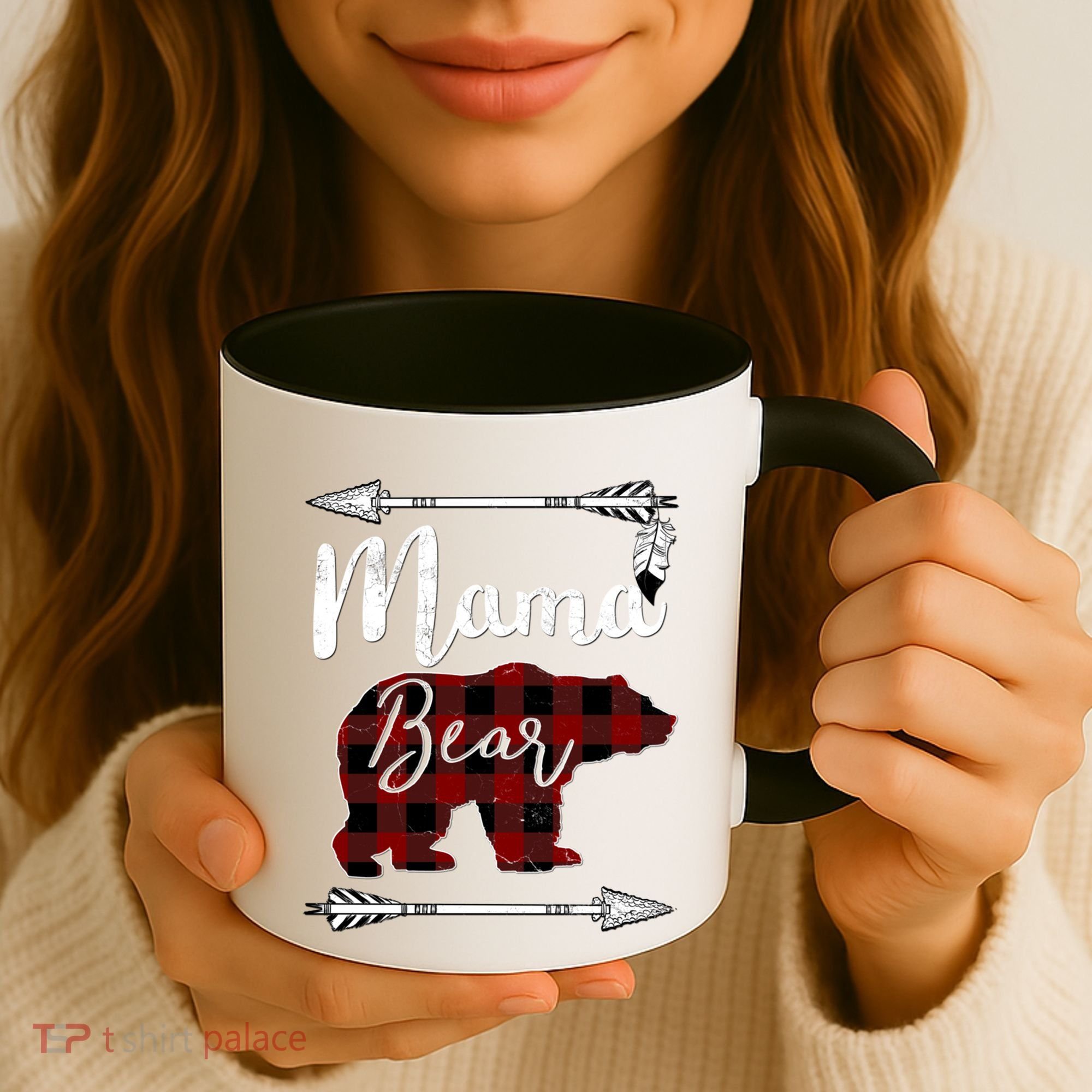 Mama Bear MotherS Day Mom Buffalo Plaid Gift Coffee Mug