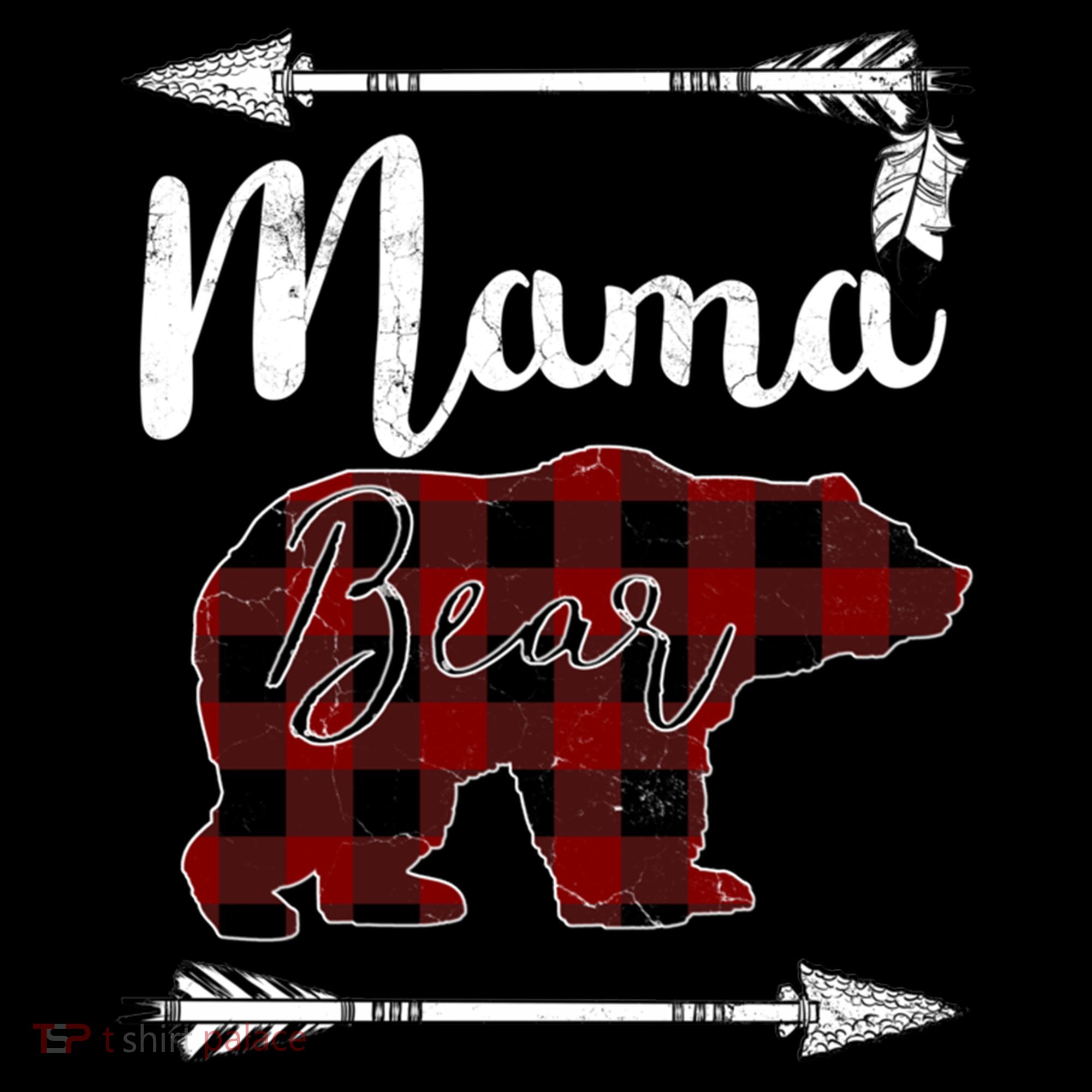 Mama Bear MotherS Day Mom Buffalo Plaid Gift Ornament