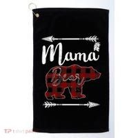 Mama Bear MotherS Day Mom Buffalo Plaid Gift Golf Towel thumb 0