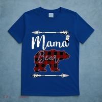 Mama Bear MotherS Day Mom Buffalo Plaid Gift T-Shirt thumb 5