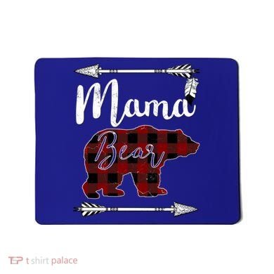 Mama Bear MotherS Day Mom Buffalo Plaid Gift Mousepad