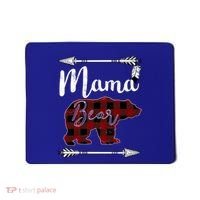 Mama Bear MotherS Day Mom Buffalo Plaid Gift Mousepad thumb 0