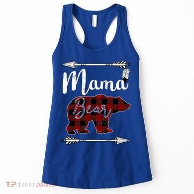 Mama Bear MotherS Day Mom Buffalo Plaid Gift Women's Tank Top