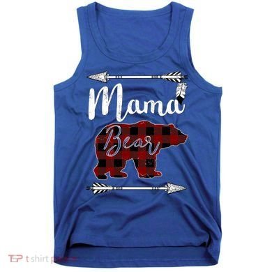 Mama Bear MotherS Day Mom Buffalo Plaid Gift Tank Top