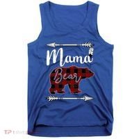 Mama Bear MotherS Day Mom Buffalo Plaid Gift Tank Top thumb 0