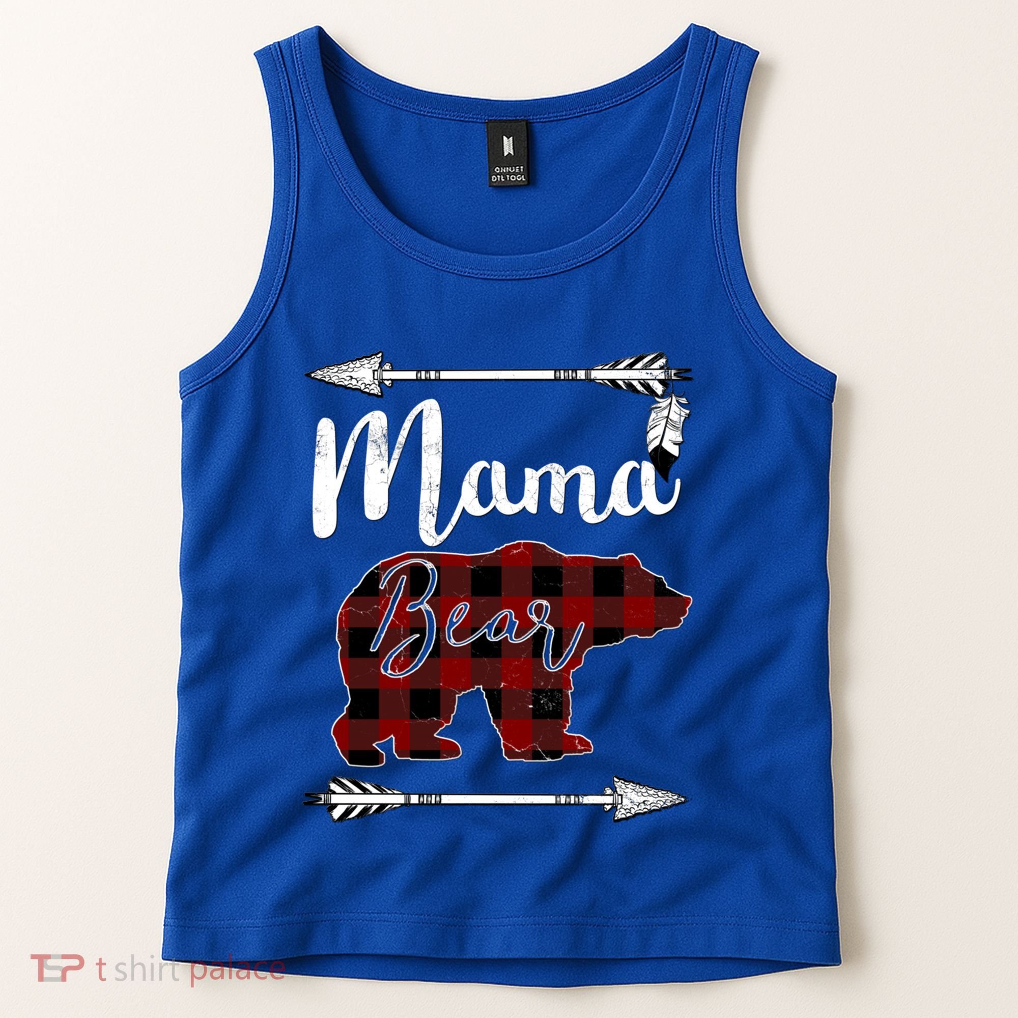 Mama Bear MotherS Day Mom Buffalo Plaid Gift Tank Top