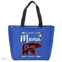 Mama Bear MotherS Day Mom Buffalo Plaid Gift Tote Bag thumb 0