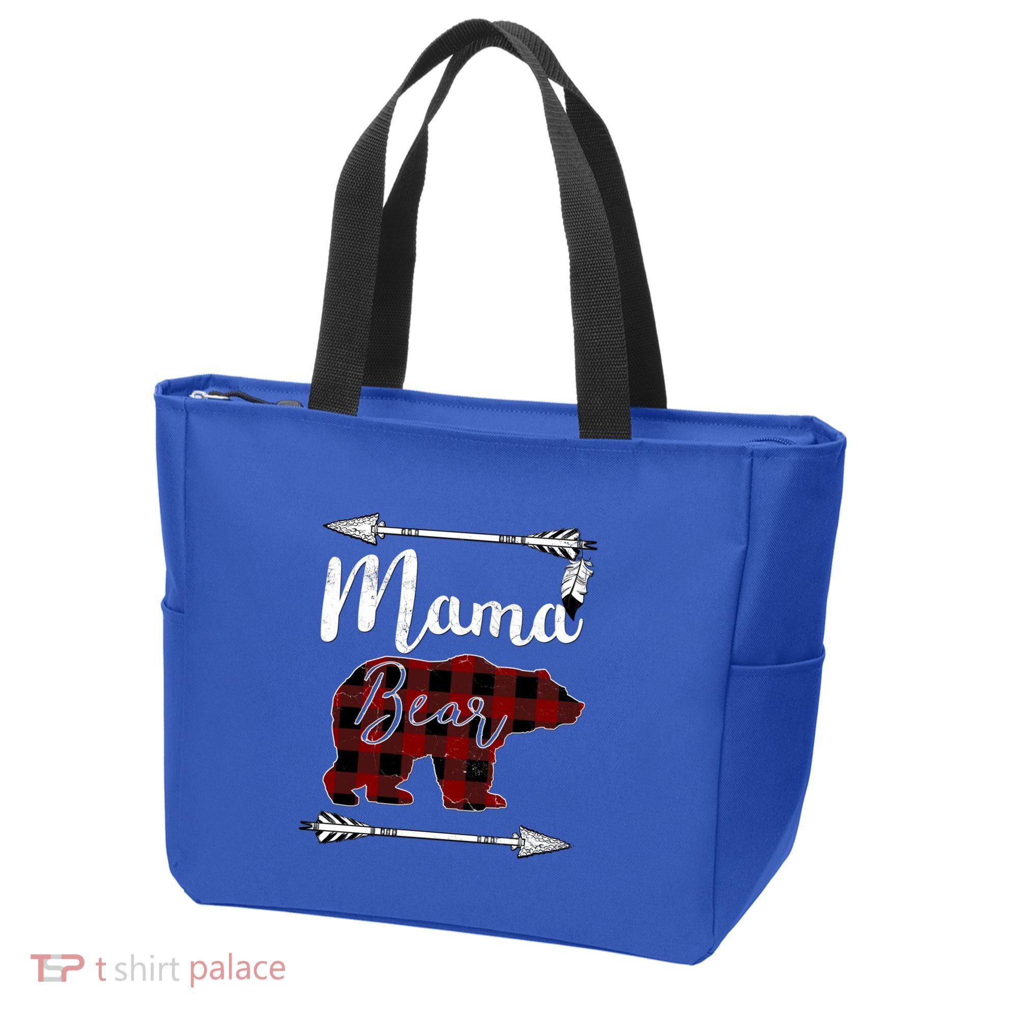 Mama Bear MotherS Day Mom Buffalo Plaid Gift Tote Bag